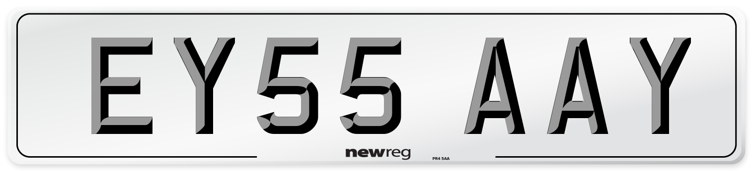 EY55 AAY Number Plate from New Reg